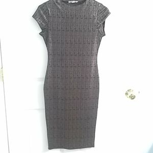 Black and silver bodycon dress